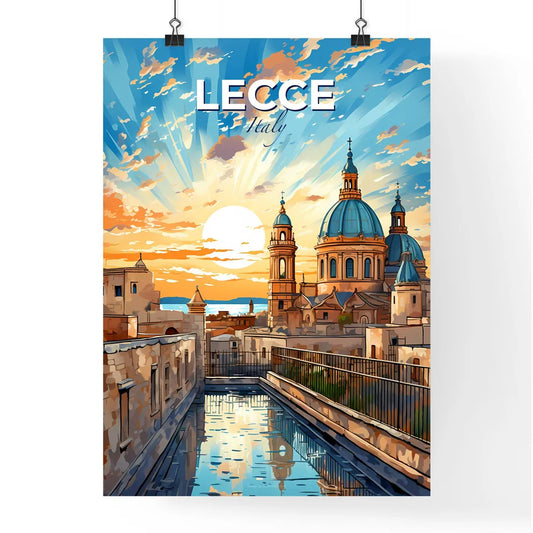 Lecce, Italy, A Poster of a water in a pool with a building in the background Default Title