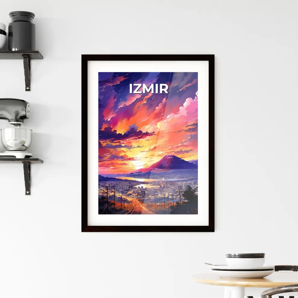 Izmir, Turkey, A Poster of a sunset over a city Default Title