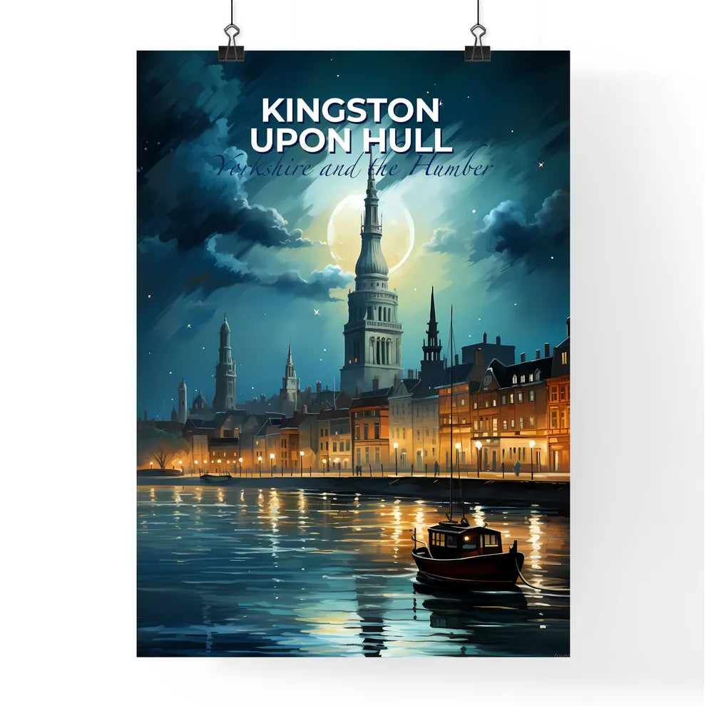 Kingston Upon Hull, Yorkshire and the Humber, A Poster of a boat on the water Default Title