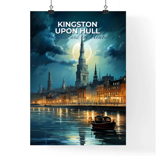 Kingston Upon Hull, Yorkshire and the Humber, A Poster of a boat on the water Default Title