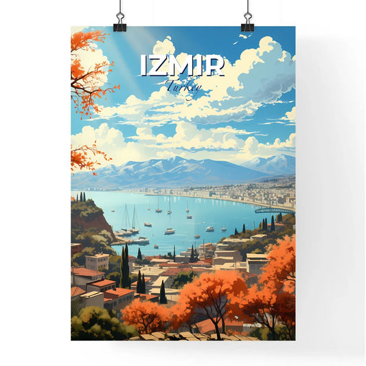 Izmir, Turkey, A Poster of a city with boats on the water Default Title