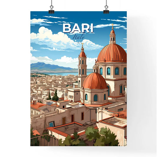 Bari, Italy, A Poster of Florence Cathedral with a dome and a city landscape Default Title