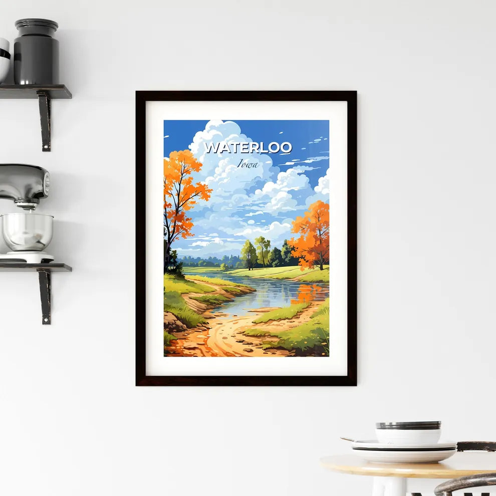 Waterloo, Iowa, A Poster of a river running through a grassy area Default Title