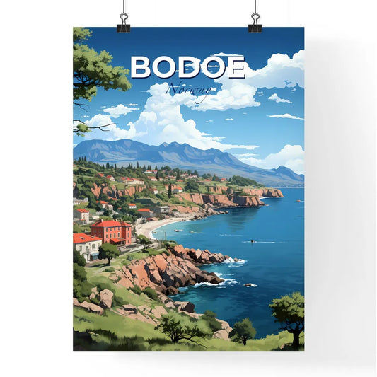 Bodoe, Norway, A Poster of a town on a cliff by the sea Default Title
