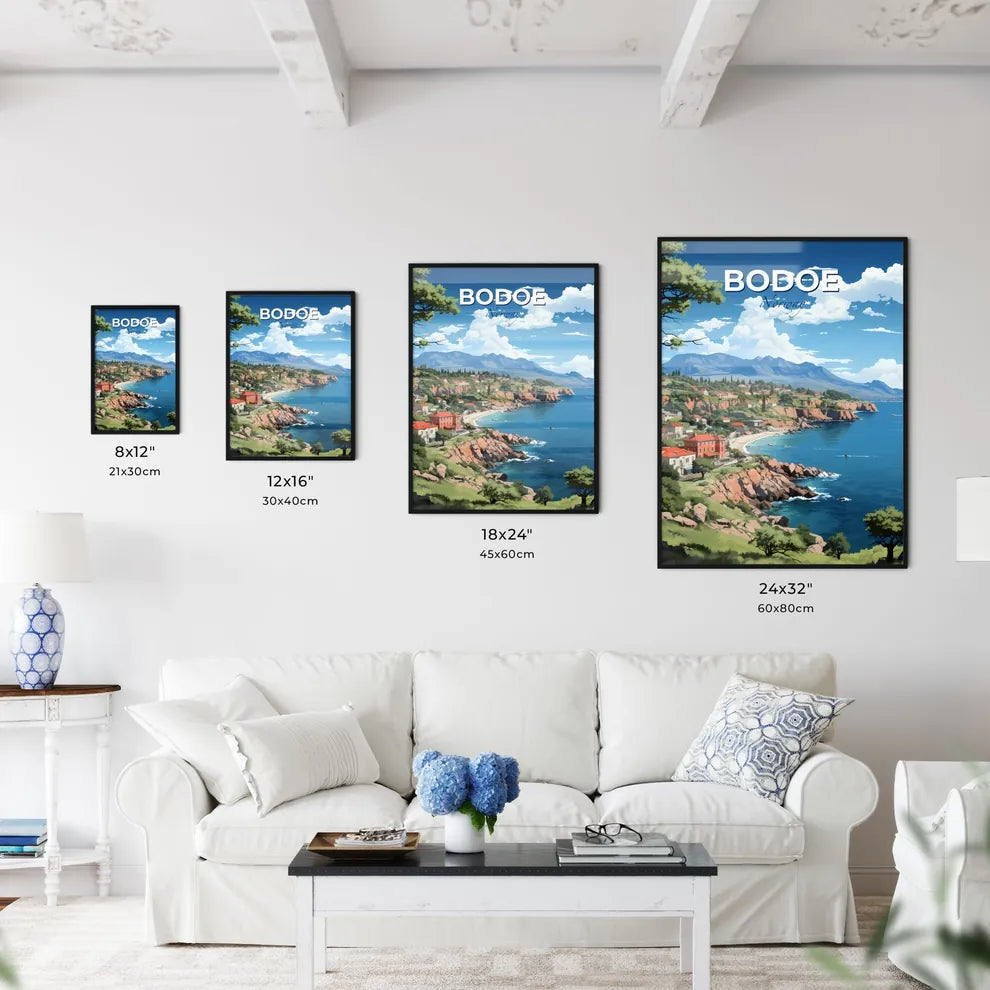 Bodoe, Norway, A Poster of a town on a cliff by the sea Default Title