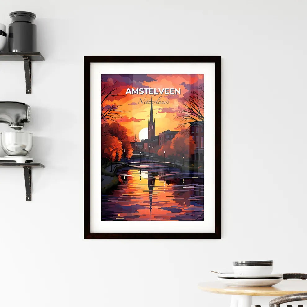 Amstelveen, Netherlands, A Poster of a sunset over a river Default Title