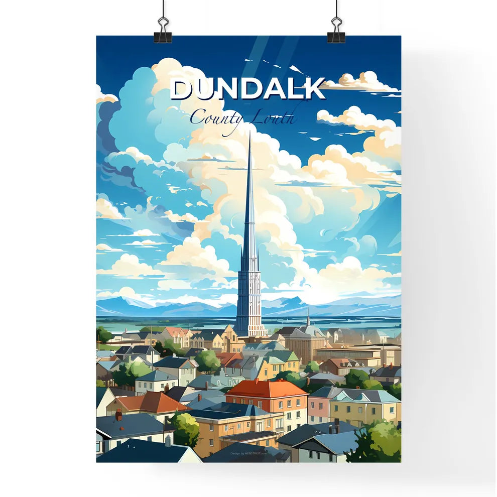 Dundalk, County Louth, A Poster of a city with a tall tower Default Title