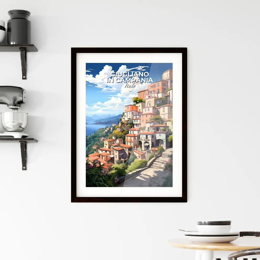 Giugliano In Campania, Italy, A Poster of a city on a hill Default Title