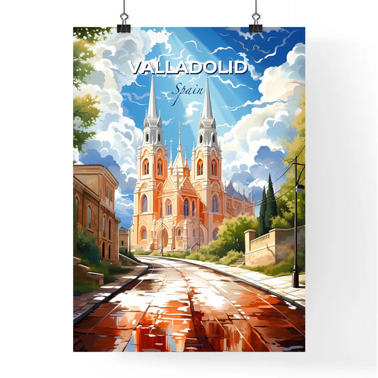 Valladolid, Spain, A Poster of a road leading to a church Default Title