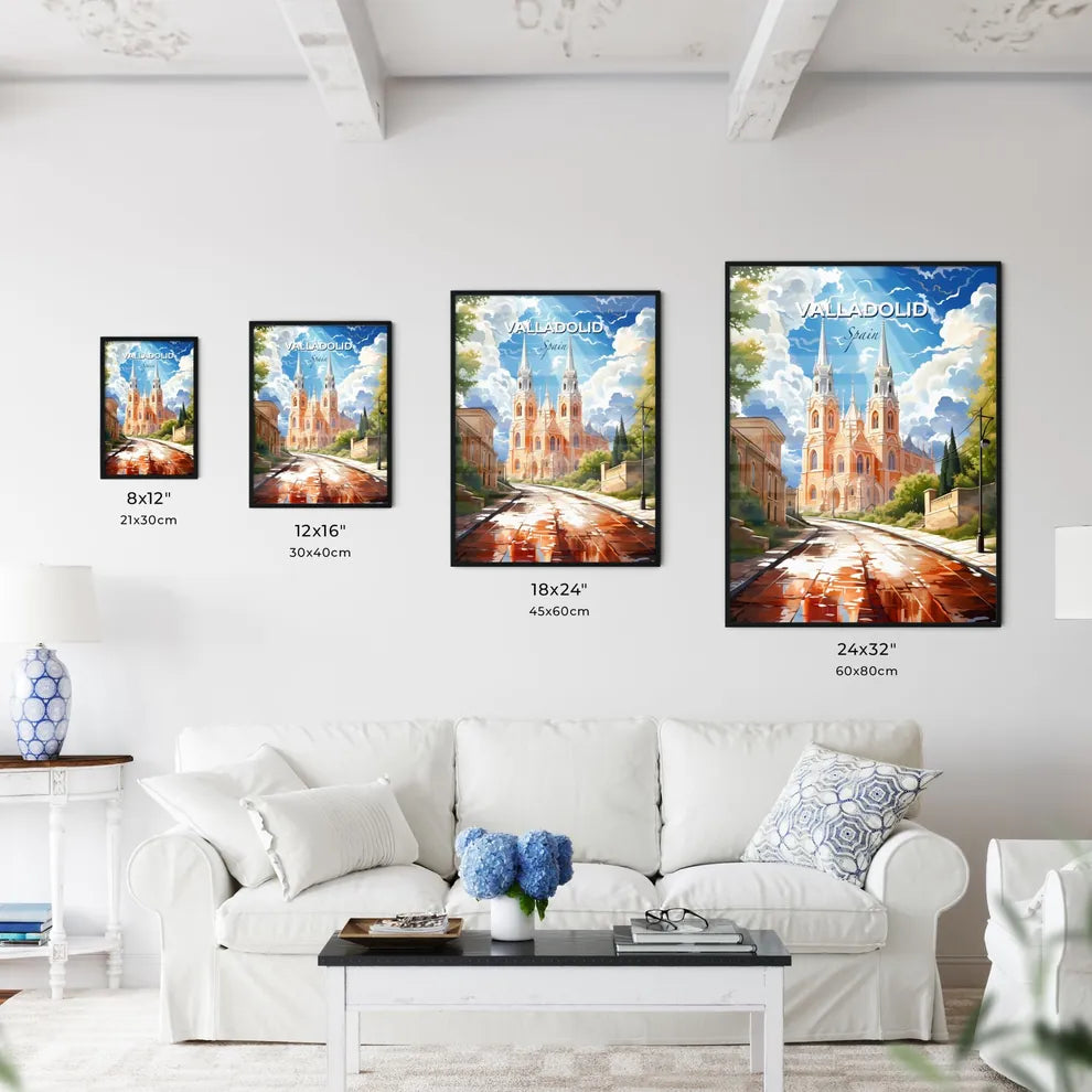 Valladolid, Spain, A Poster of a road leading to a church Default Title