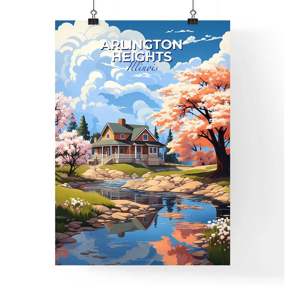 Arlington Heights, Illinois, A Poster of a house by a river Default Title