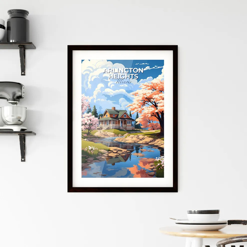 Arlington Heights, Illinois, A Poster of a house by a river Default Title