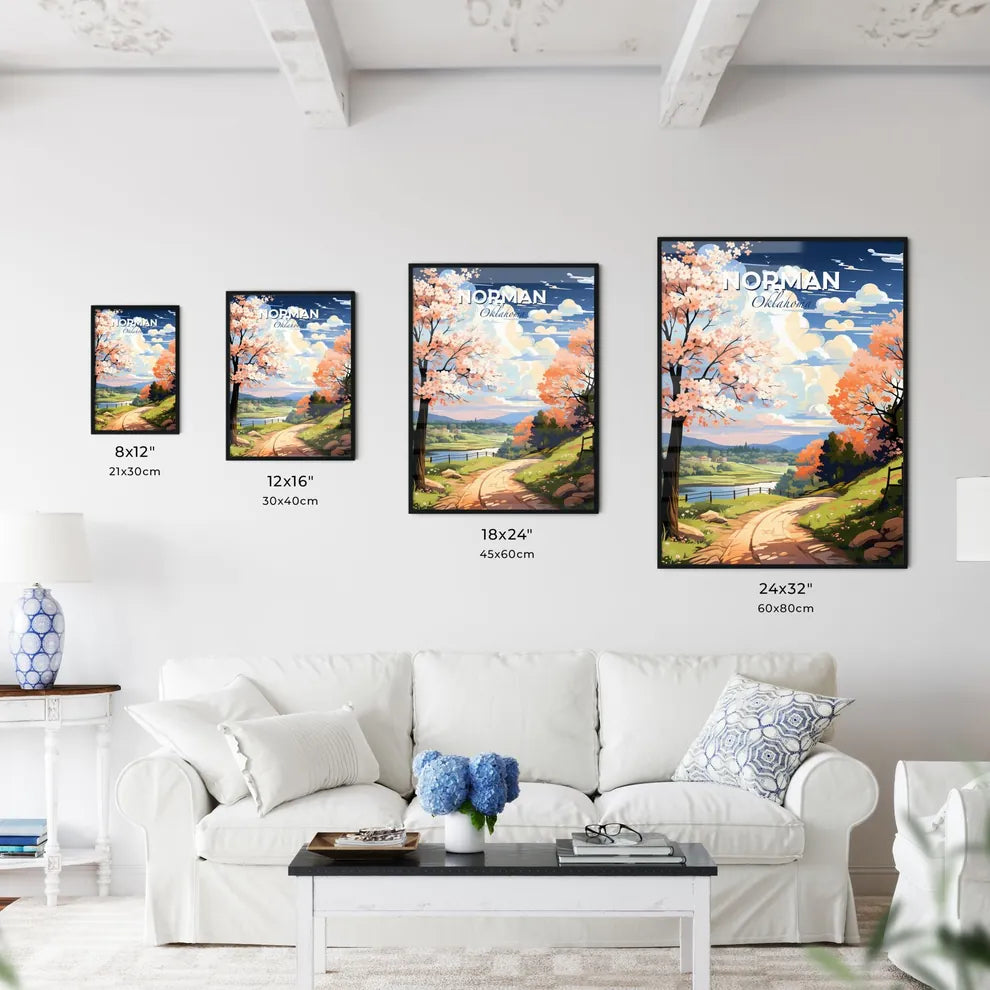 Norman, Oklahoma, A Poster of a landscape with trees and a road Default Title