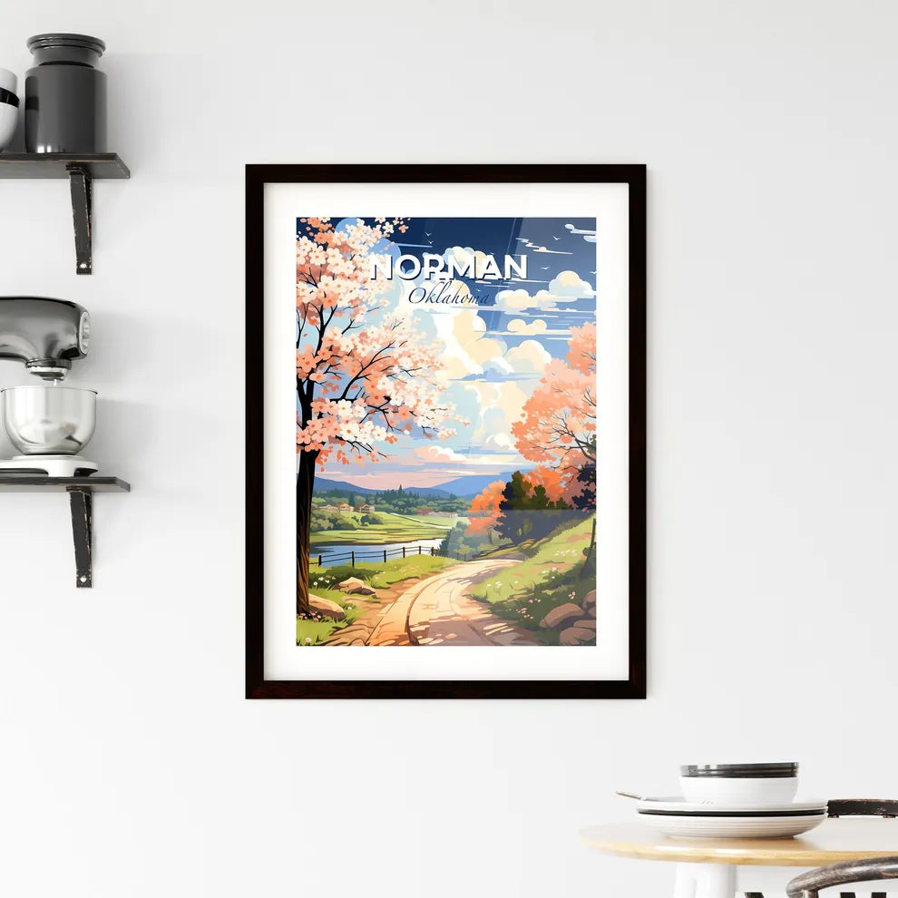 Norman, Oklahoma, A Poster of a landscape with trees and a road Default Title
