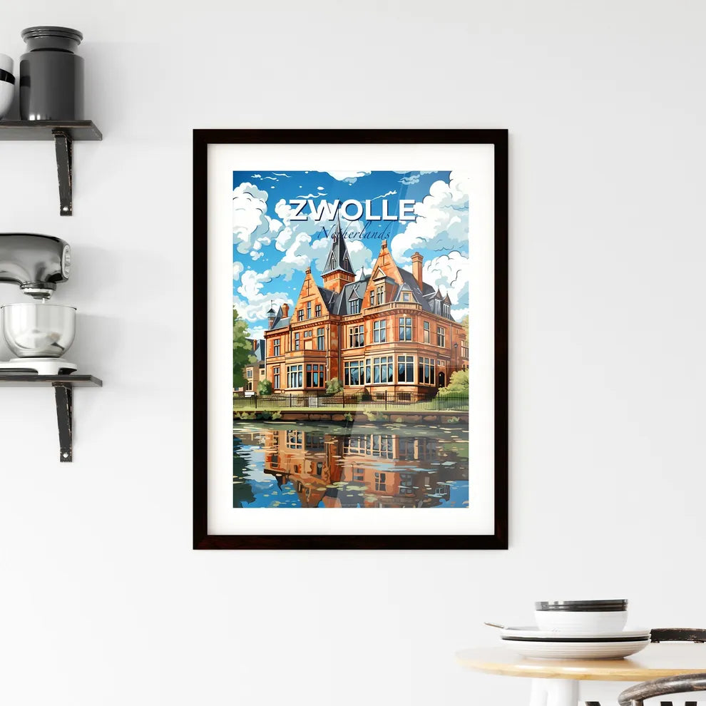 Zwolle, Netherlands, A Poster of a large building next to a body of water Default Title