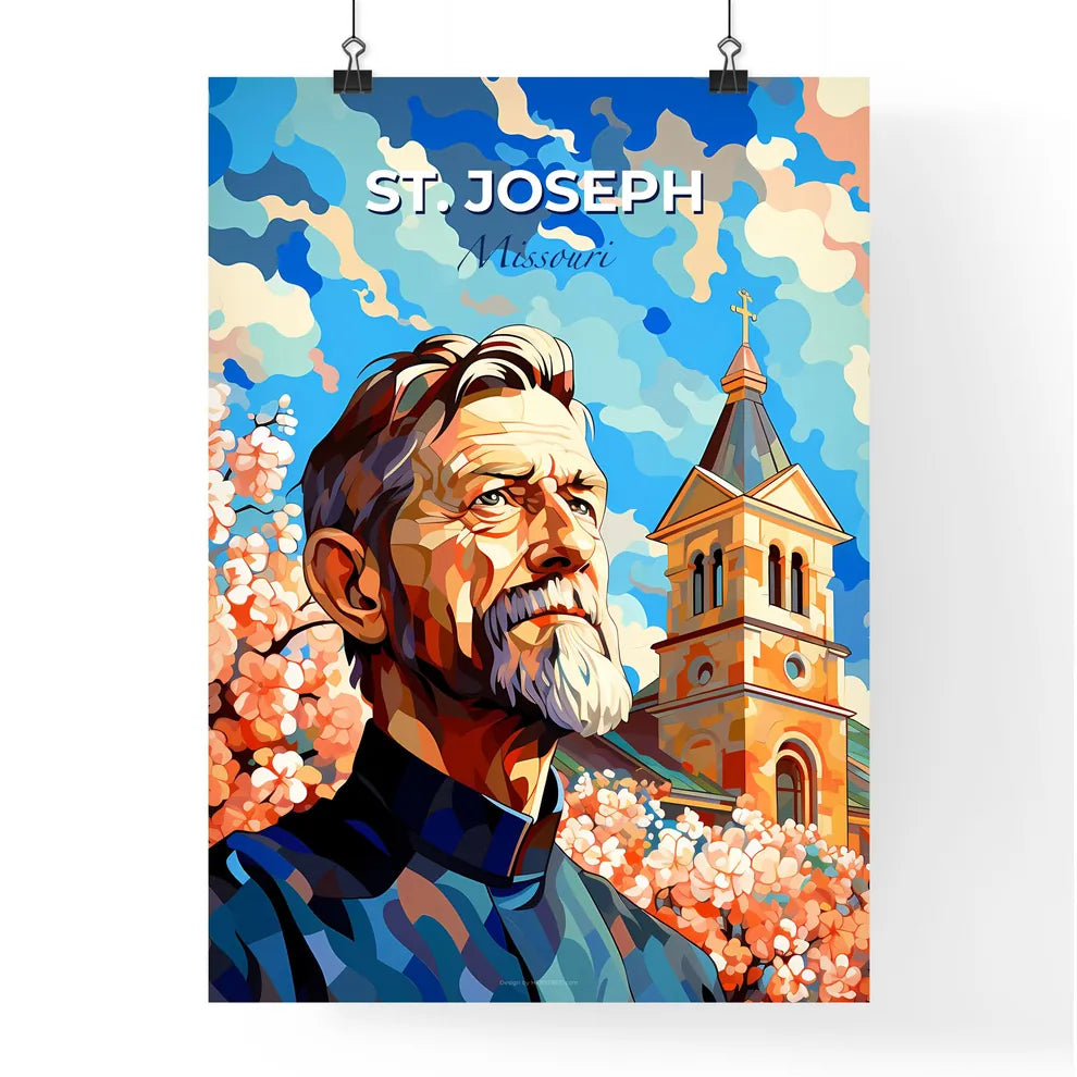 St. Joseph, Missouri, A Poster of a man with a beard and a church in the background Default Title