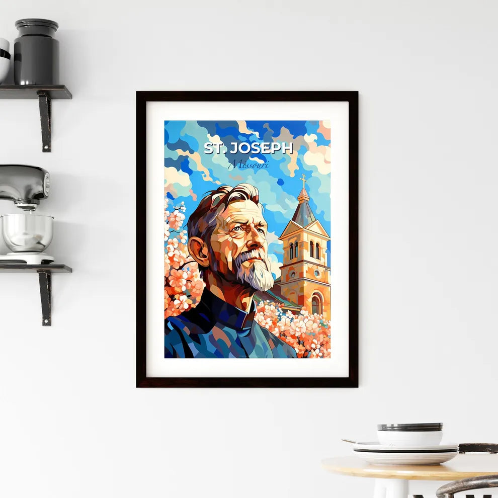St. Joseph, Missouri, A Poster of a man with a beard and a church in the background Default Title