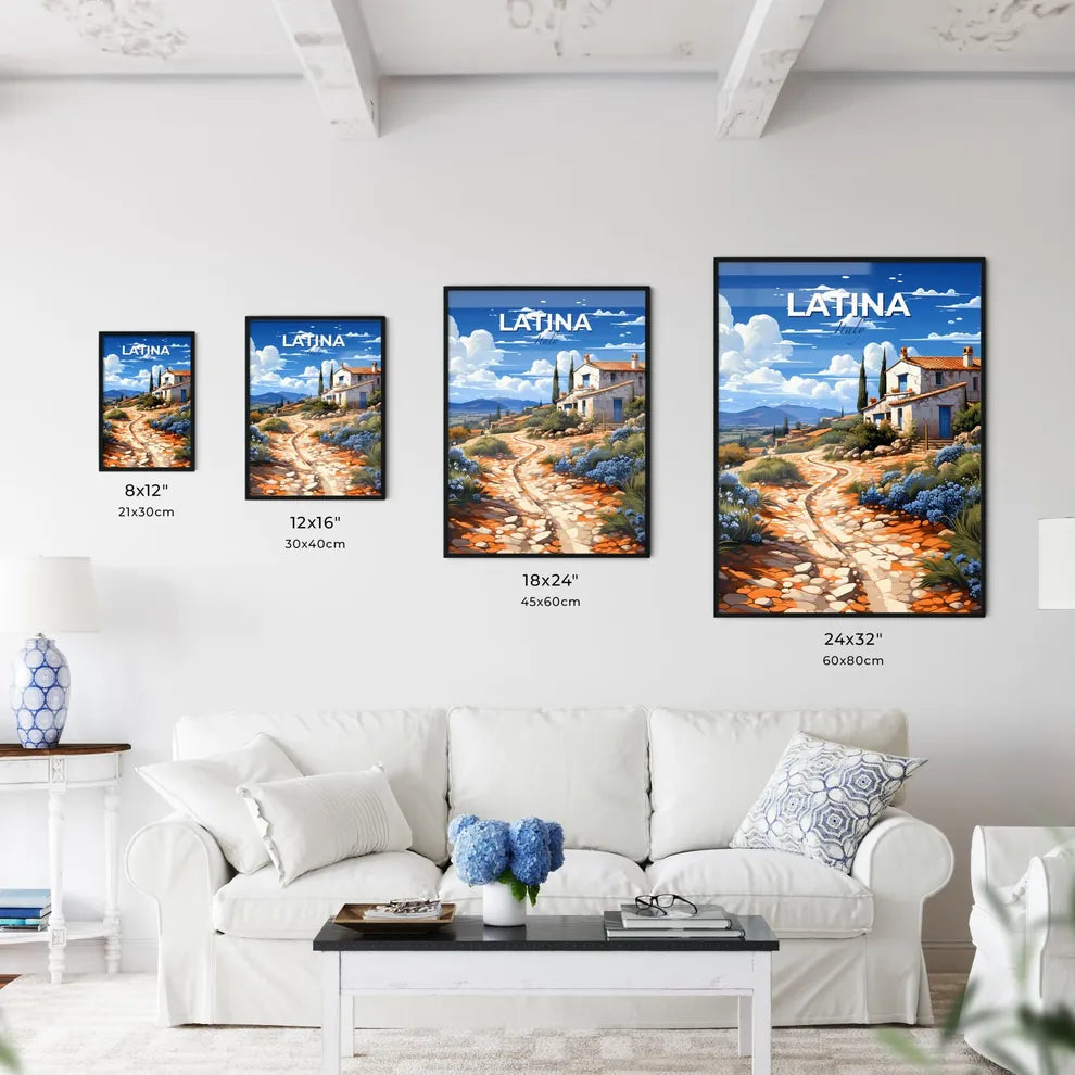 Latina, Italy, A Poster of a house on a hill Default Title