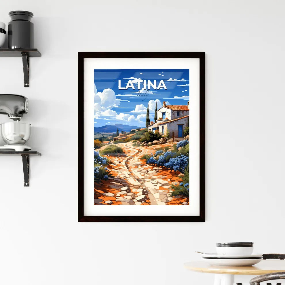Latina, Italy, A Poster of a house on a hill Default Title