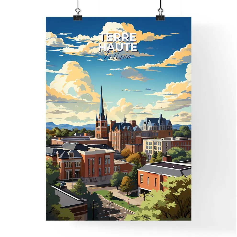 Terre Haute, Indiana, A Poster of a city with trees and buildings Default Title
