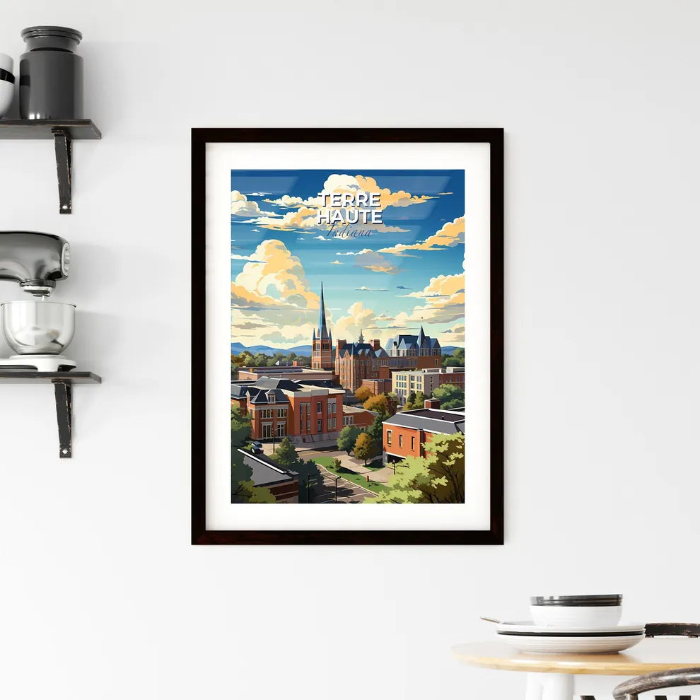 Terre Haute, Indiana, A Poster of a city with trees and buildings Default Title