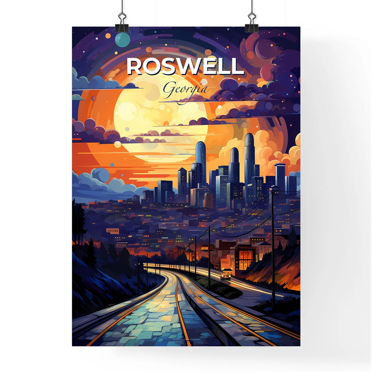 Roswell, Georgia, A Poster of a road leading to a city Default Title