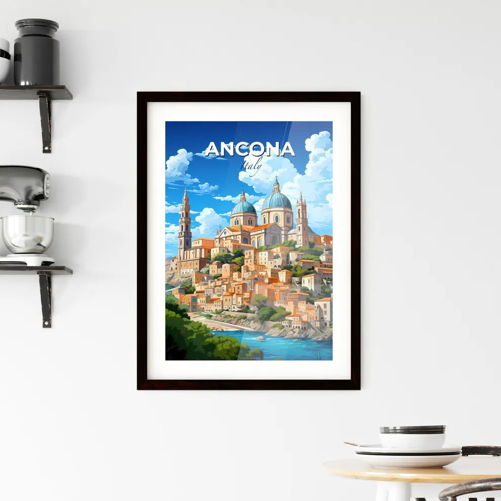 Ancona, Italy, A Poster of a city on a hill Default Title