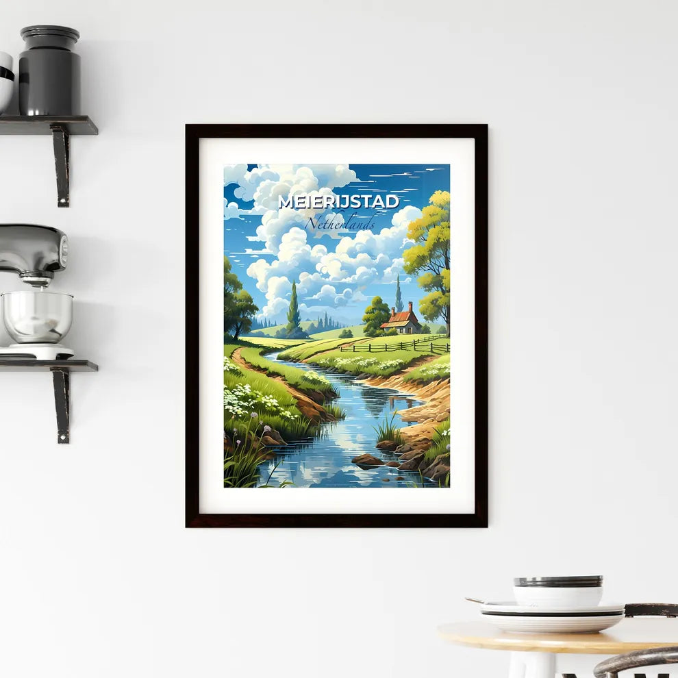 Meierijstad, Netherlands, A Poster of a river running through a field Default Title