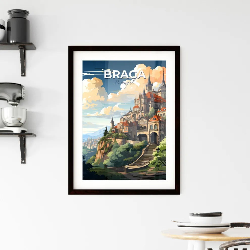 Braga, Portugal, A Poster of a castle on a hill Default Title