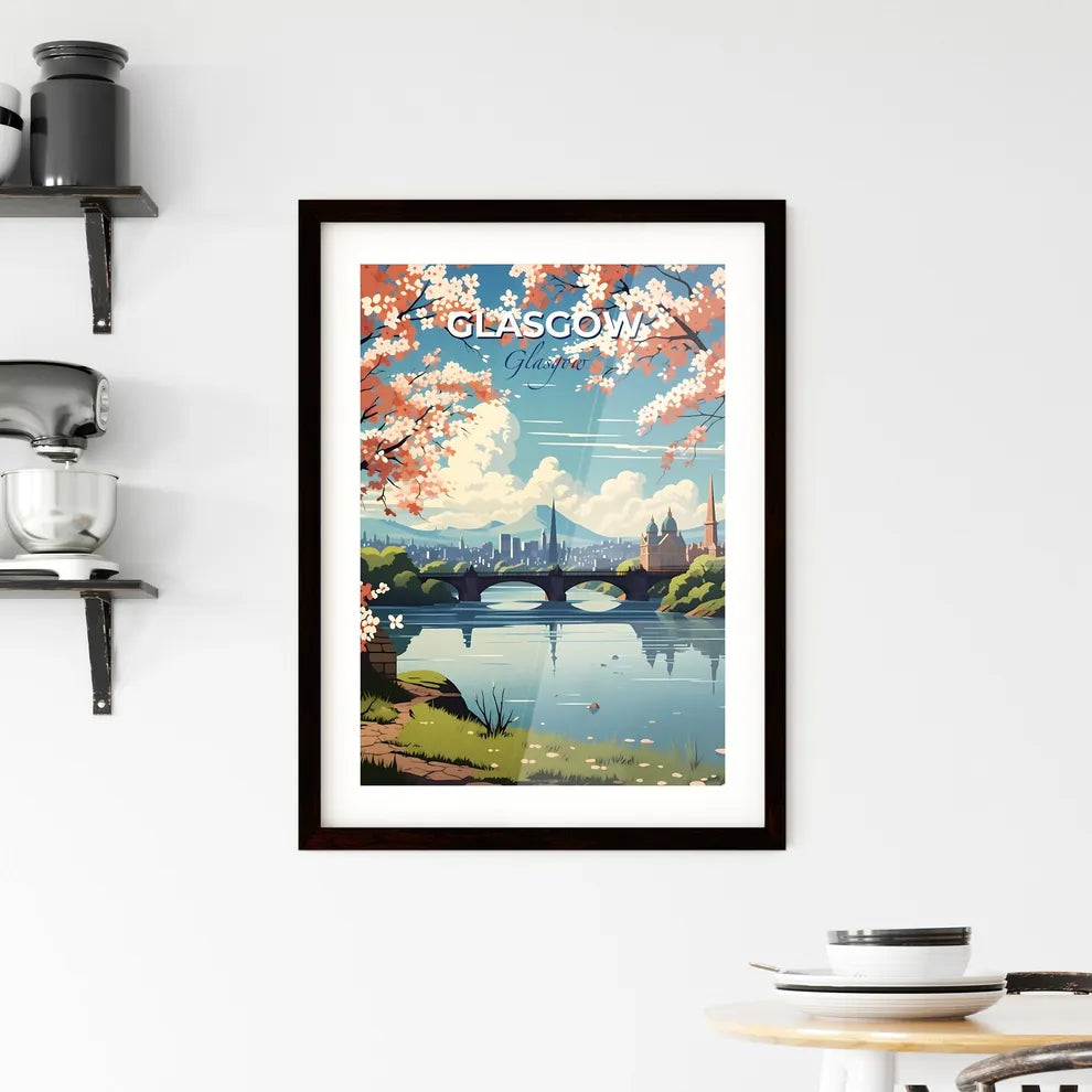 Glasgow, Glasgow, A Poster of a bridge over a river with a city in the background Default Title