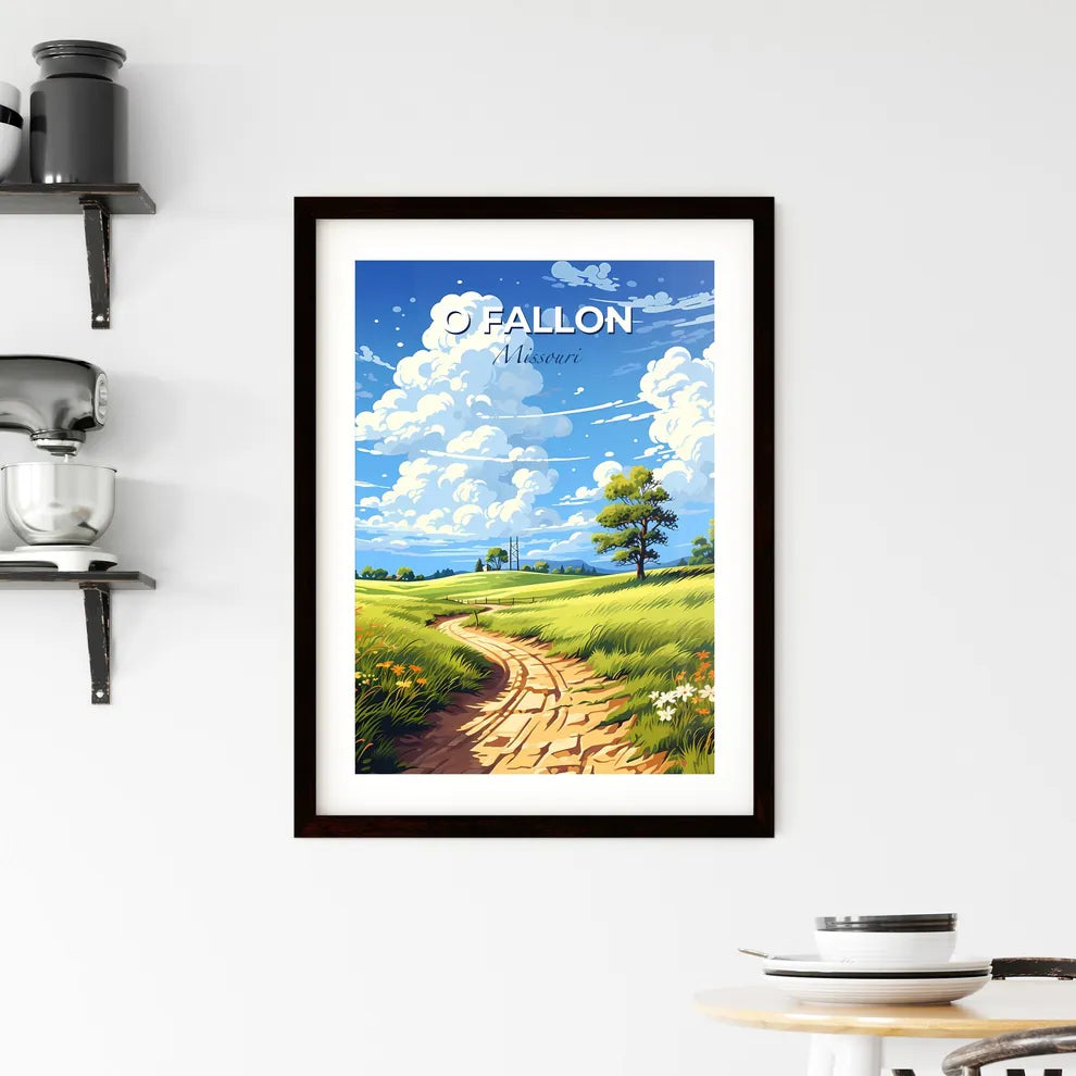 O Fallon, Missouri, A Poster of a dirt road through a grassy field Default Title