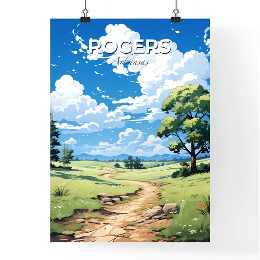 Rogers, Arkansas, A Poster of a dirt road through a grassy field Default Title