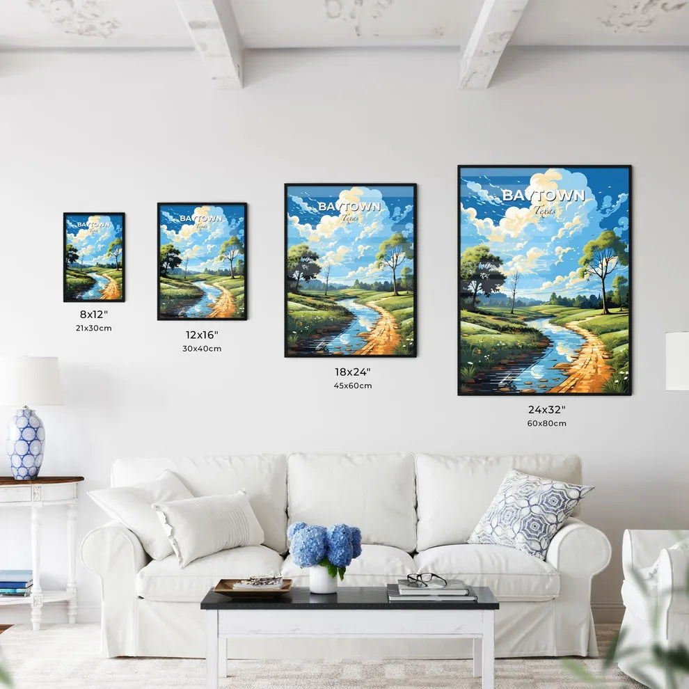 Baytown, Texas, A Poster of a river running through a grassy field Default Title