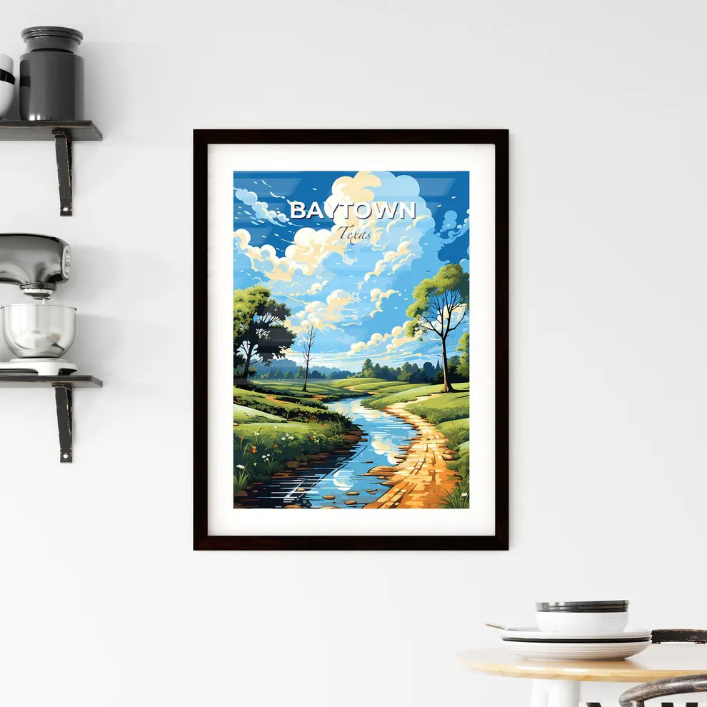 Baytown, Texas, A Poster of a river running through a grassy field Default Title