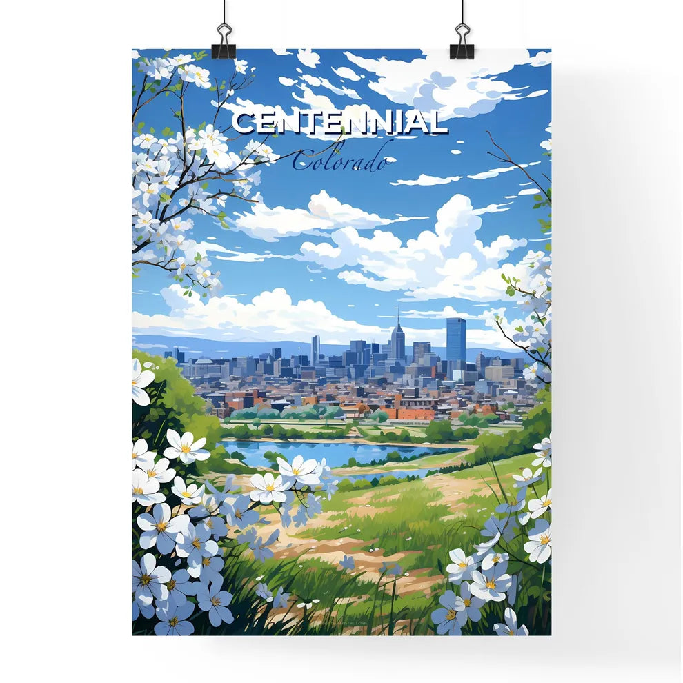 Centennial, Colorado, A Poster of a view of a city from a hill Default Title