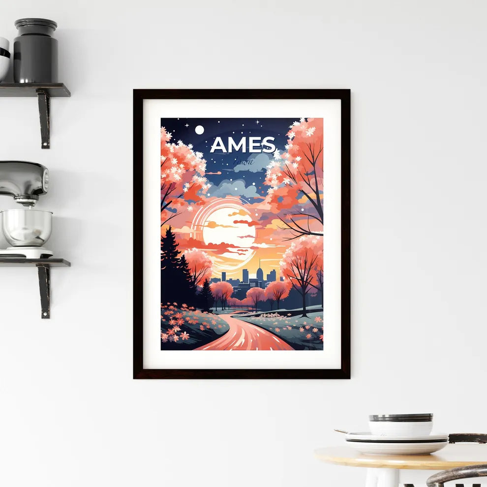 Ames, Iowa, A Poster of a landscape with trees and a road Default Title