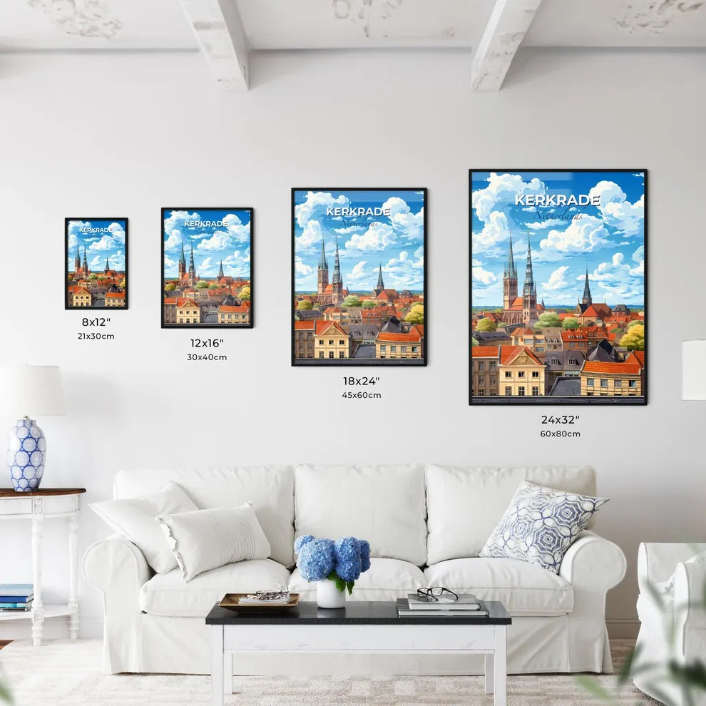 Kerkrade, Netherlands, A Poster of a city with many towers and buildings Default Title