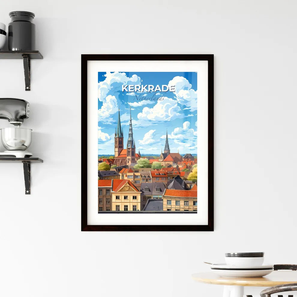 Kerkrade, Netherlands, A Poster of a city with many towers and buildings Default Title
