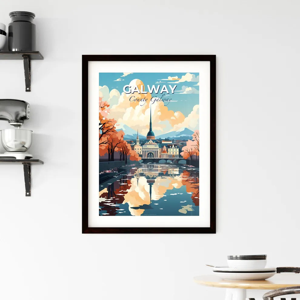 Galway, County Galway, A Poster of a water body with trees and a building in the background Default Title