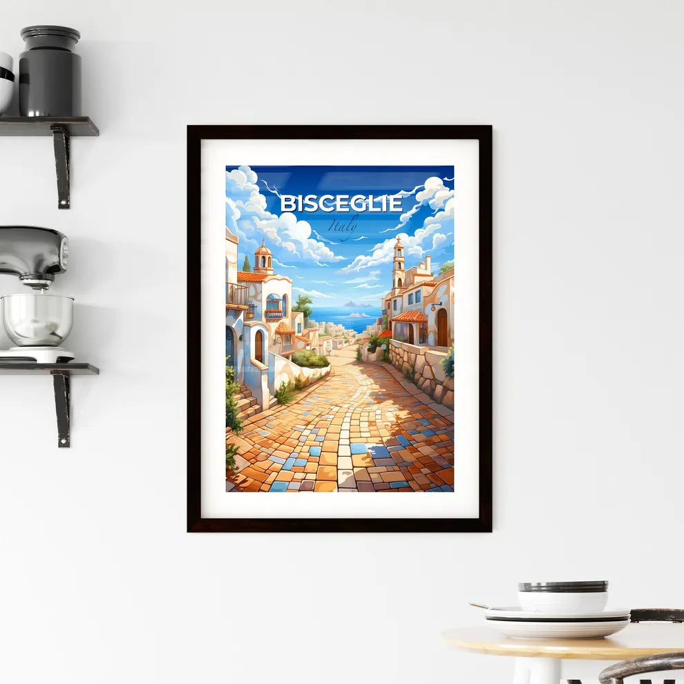 Bisceglie, Italy, A Poster of a street with buildings and trees Default Title