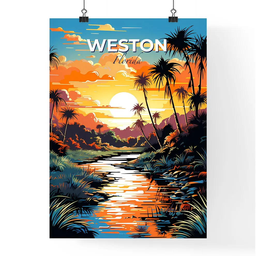 Weston, Florida, A Poster of a river running through a tropical forest Default Title