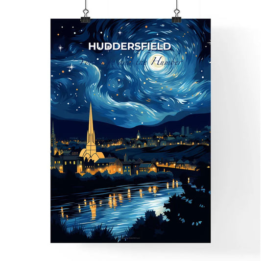 Huddersfield, Yorkshire and the Humber, A Poster of a night sky over a city Default Title