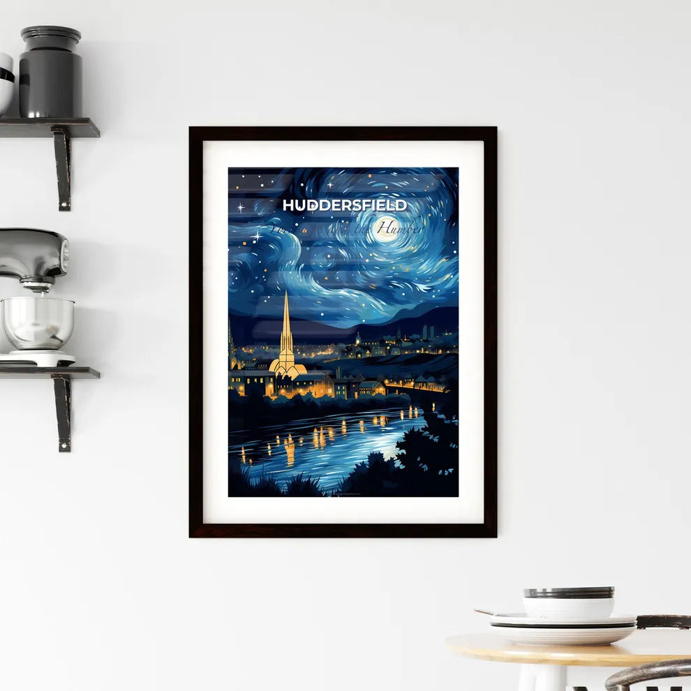 Huddersfield, Yorkshire and the Humber, A Poster of a night sky over a city Default Title