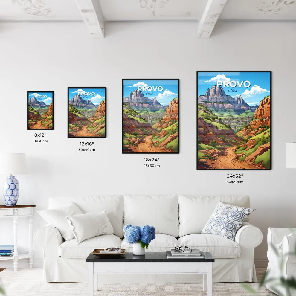 Provo, Utah, A Poster of a landscape of a valley with a road and mountains Default Title