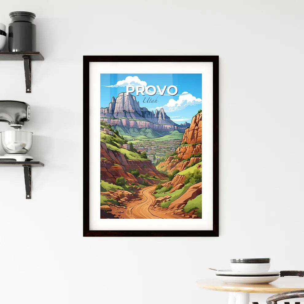 Provo, Utah, A Poster of a landscape of a valley with a road and mountains Default Title