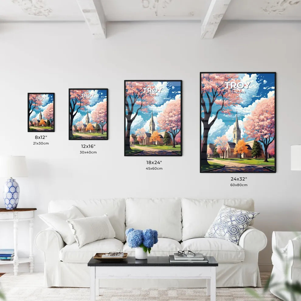 Troy, Michigan, A Poster of a church with trees in front of it Default Title