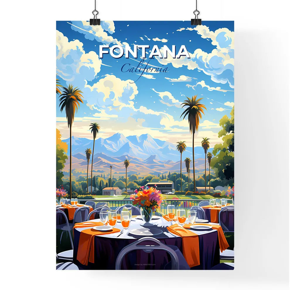 Fontana, California, A Poster of a table set for a dinner party Default Title