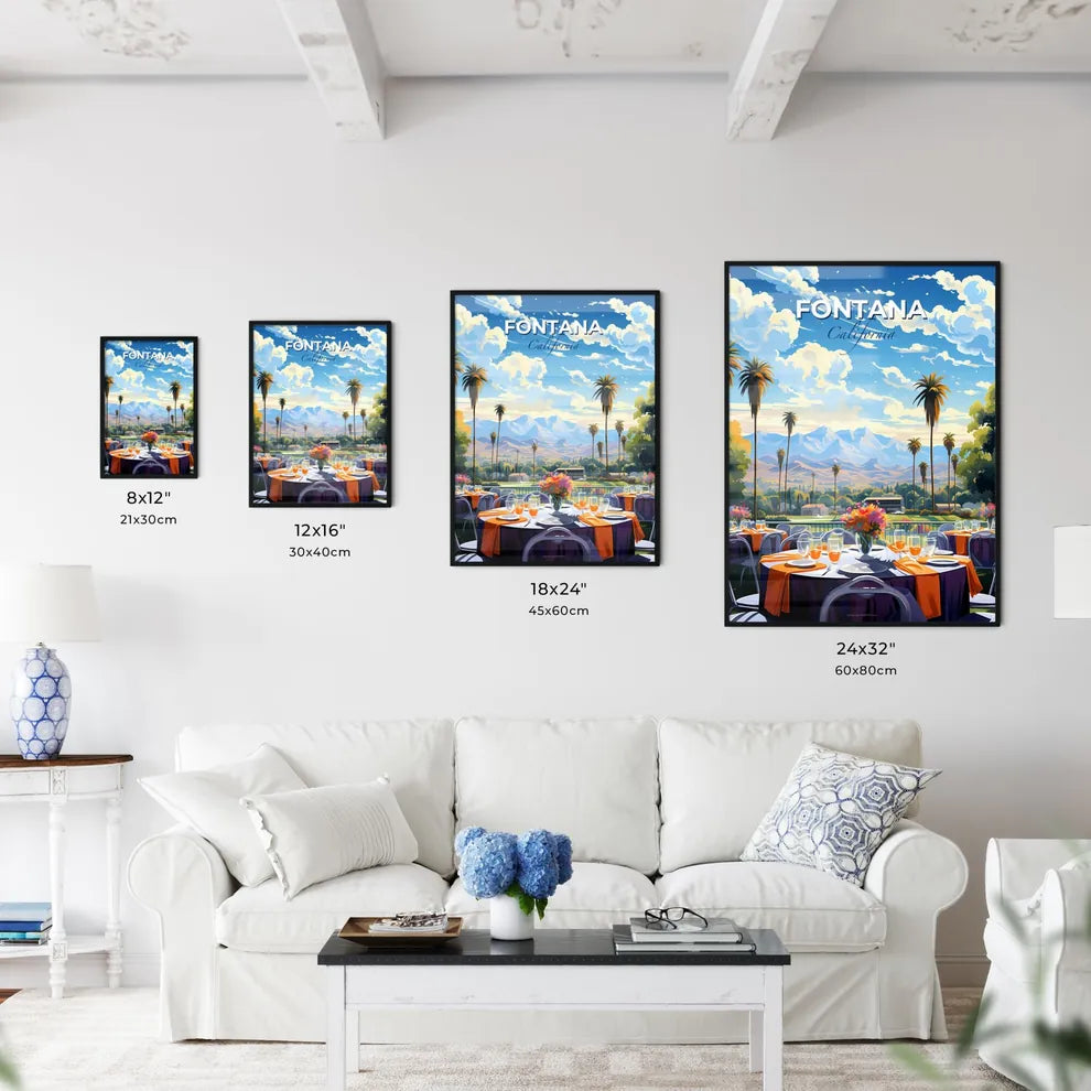 Fontana, California, A Poster of a table set for a dinner party Default Title