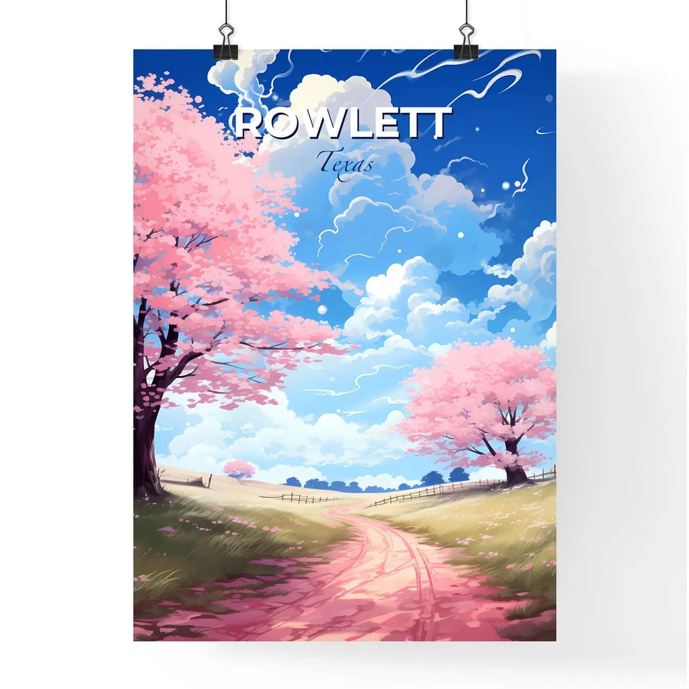 Rowlett, Texas, A Poster of a pink trees on a hill Default Title