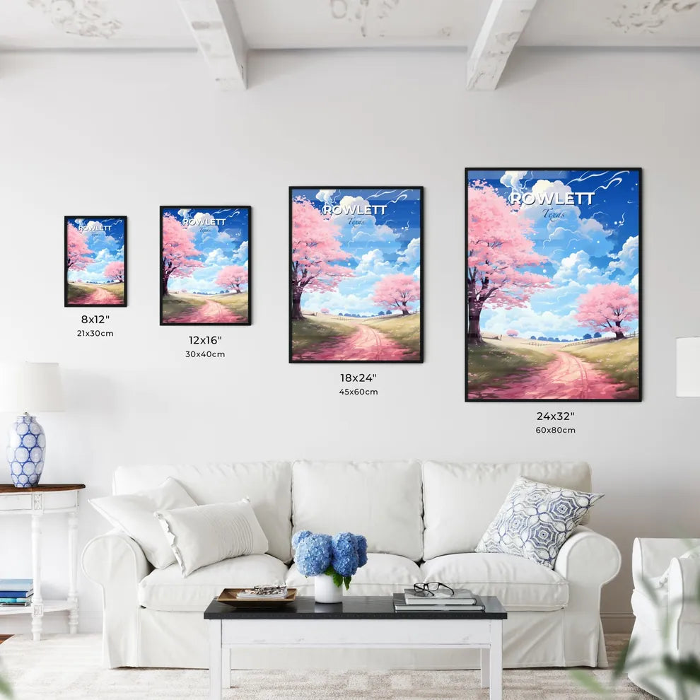 Rowlett, Texas, A Poster of a pink trees on a hill Default Title